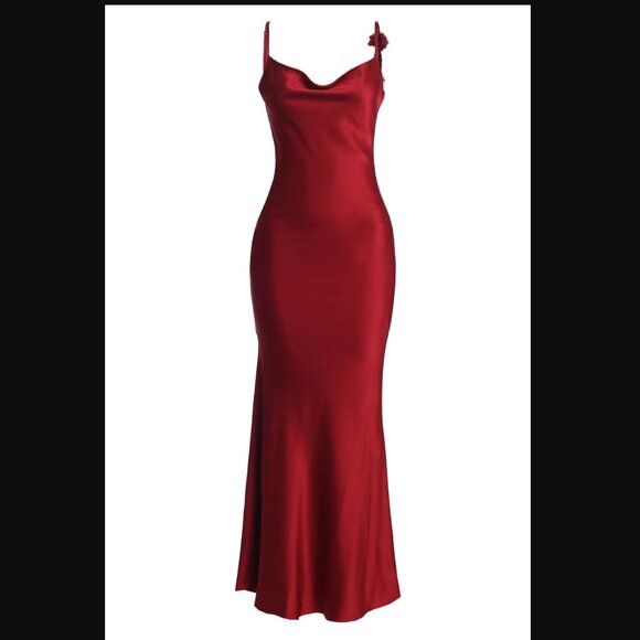 JLUXLABEL Dresses & Skirts - NWT JLUXLABEL Bridal Down The Aisle Satin Gown in Red Size Medium